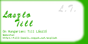 laszlo till business card