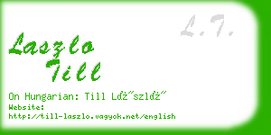 laszlo till business card